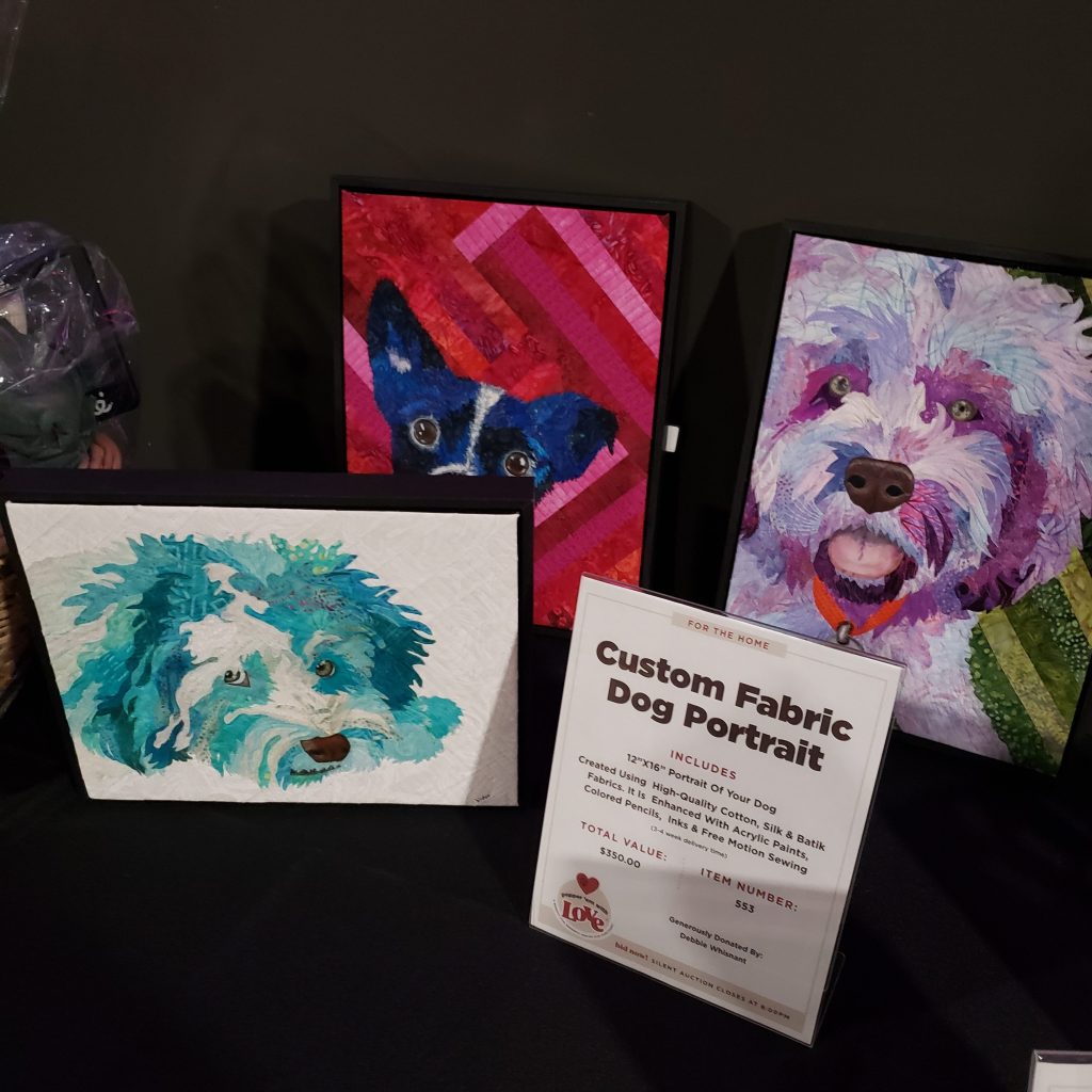 Artwork at Silent Auction Pepper 'Em With Love Fundraising Gala