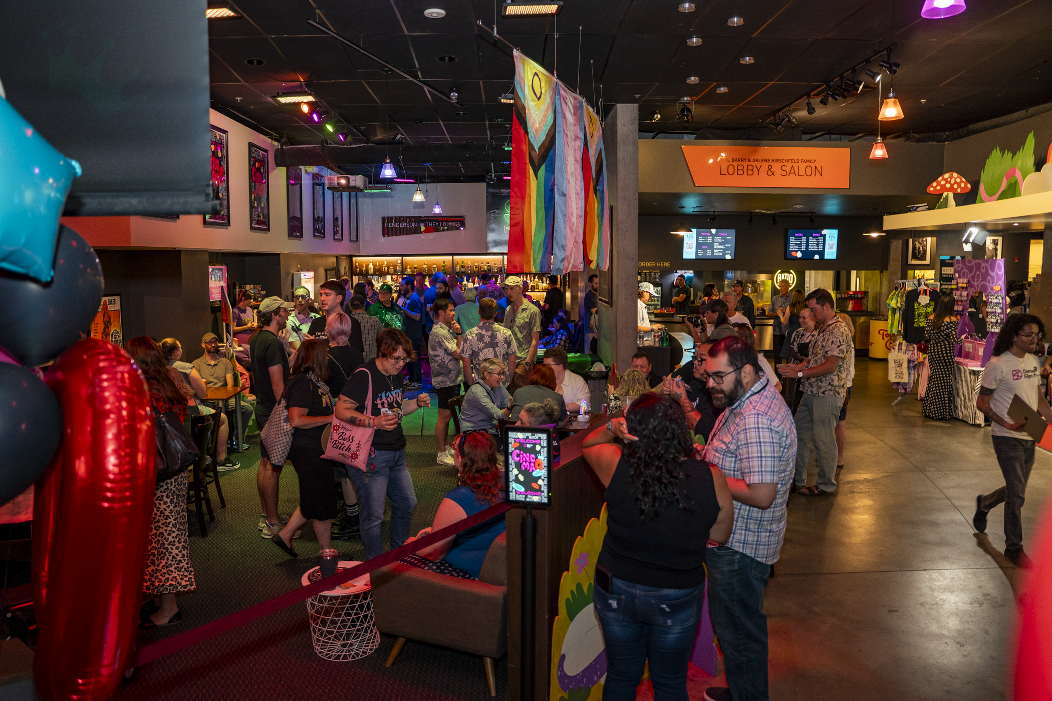 gathering at film party