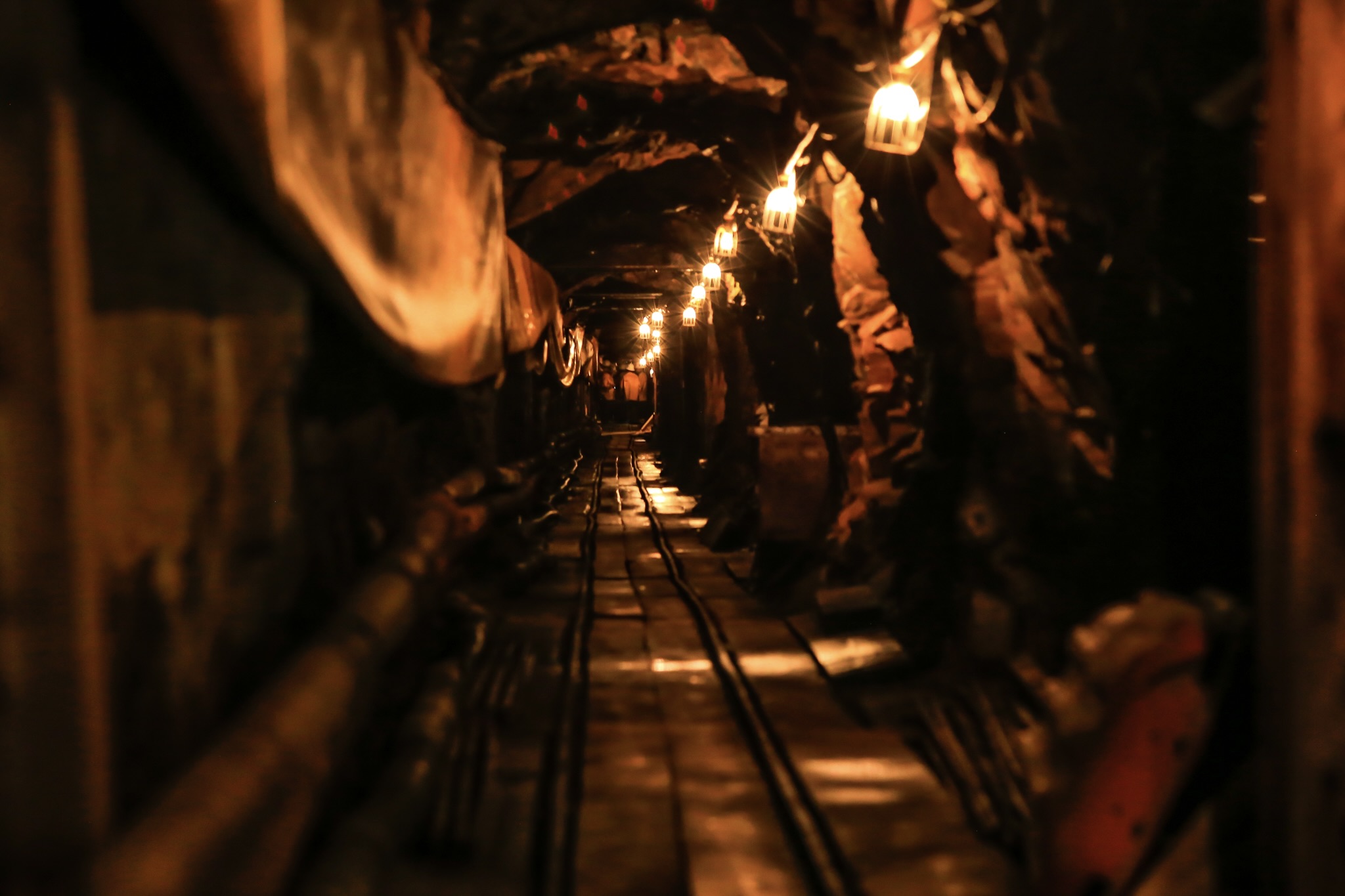 The lantern-lit tunnel of Country Boy Mine