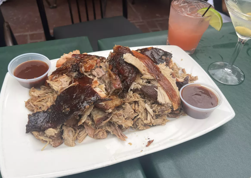 pulled pork on a plate