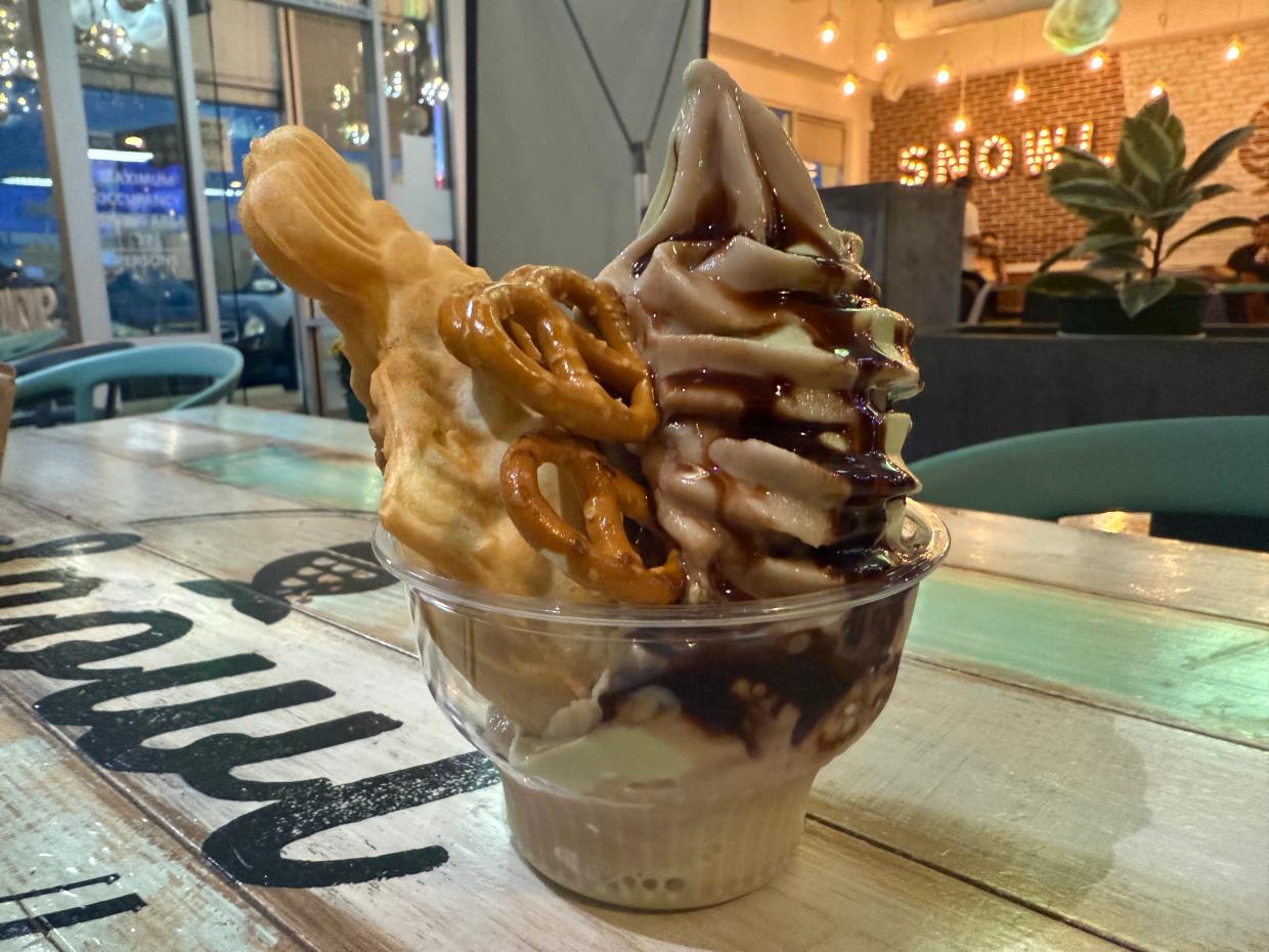 a bowl of ice cream