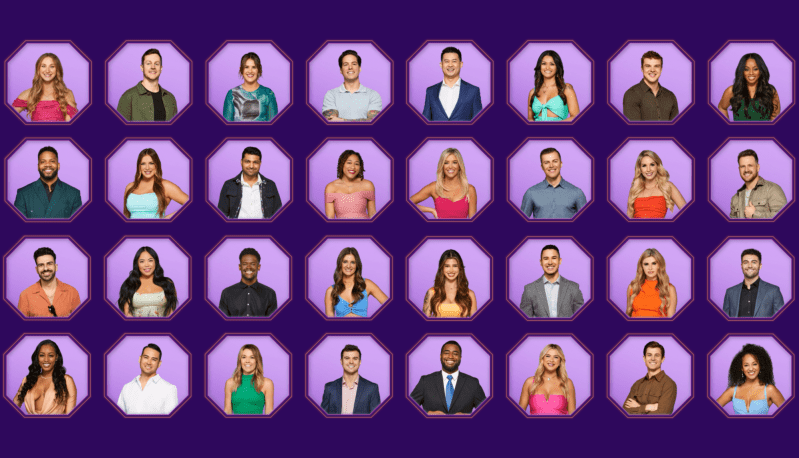 The headshots of 32 contestants from the Denver-based season of Love is Blind.