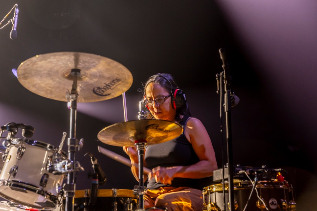 Built to Spill performing on stage at the Mission Ballroom in Denver, Colorado.