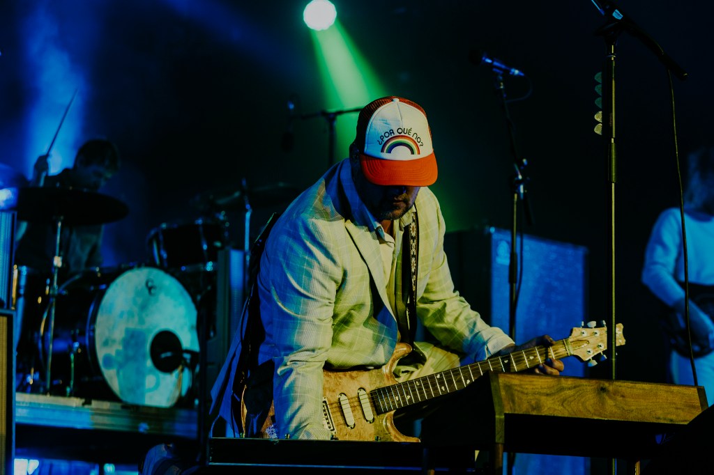 Modest Mouse performing on stage at Mission Ballroom in Denver, Colorado.