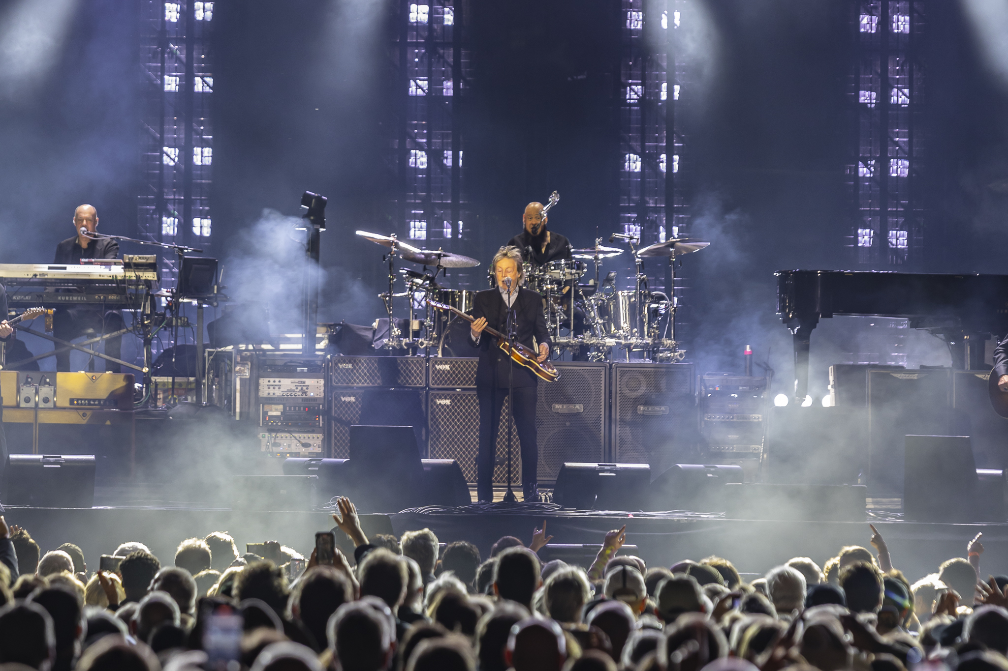 Paul McCartney performing live at Coors Field in Denver, Colorado, on Saturday, October 11, 2025.