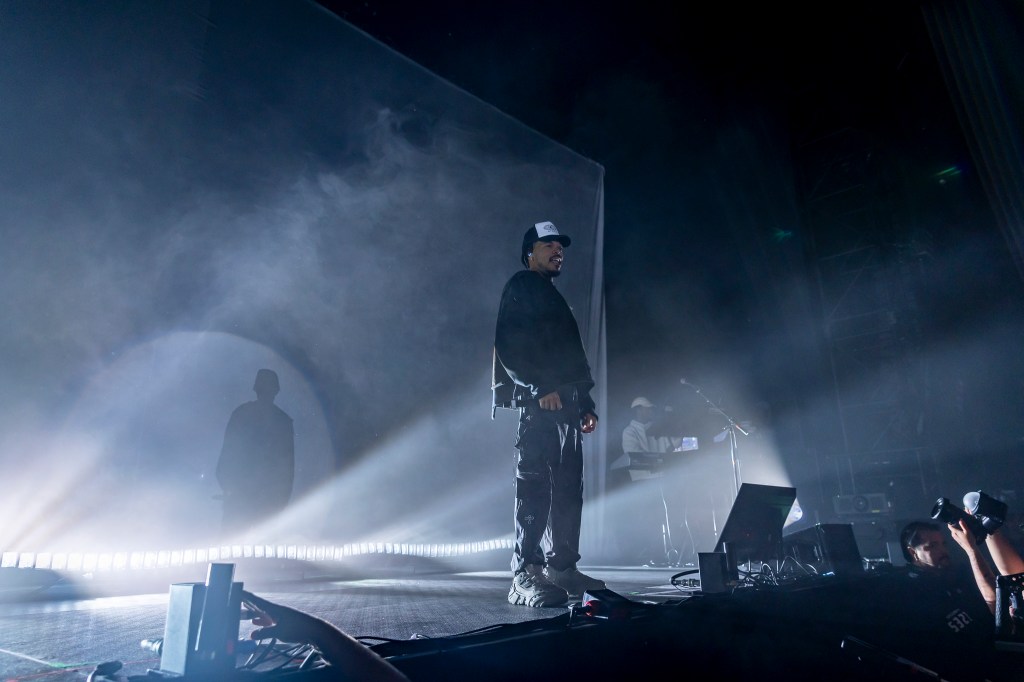 Chance the Rapper on stage at Fillmore Auditorium in Denver, Colorado.