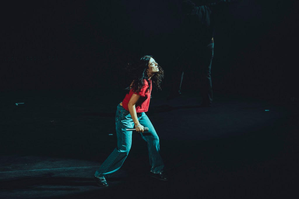 Lorde performing at Red Rocks.