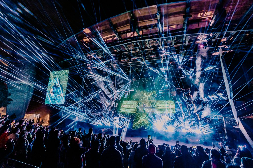 Martin Garrix perform together at Red Rocks in Morrison, Colorado on Thursday, October 23.