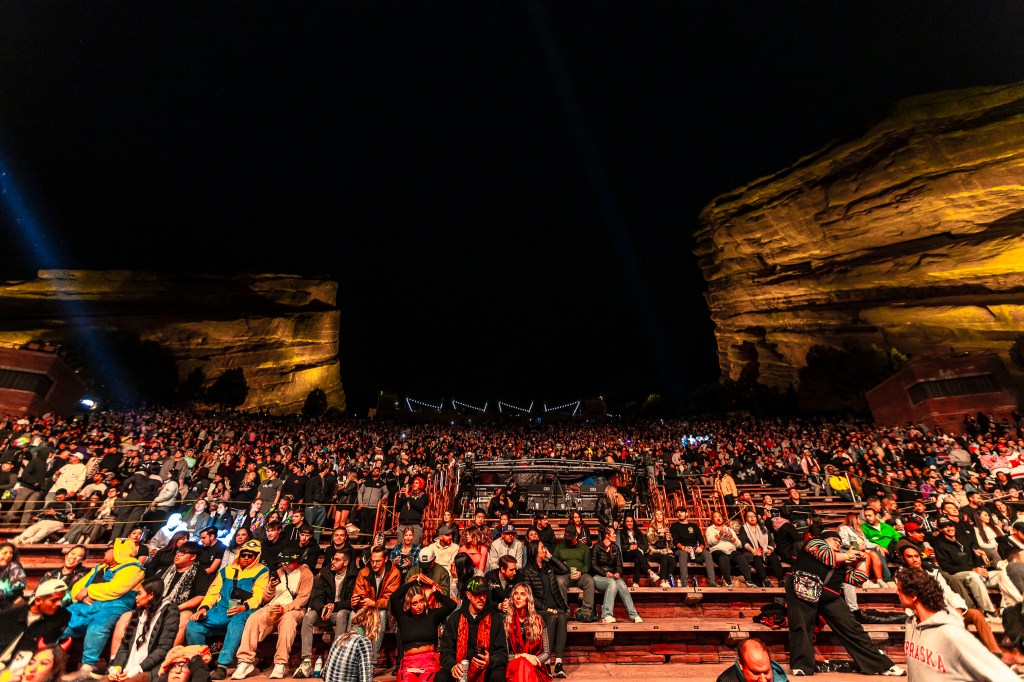 The crowd at Red Rocks for night two of Martin Garrix.