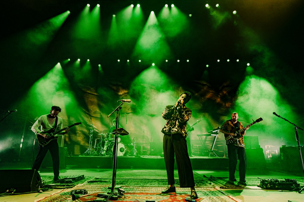 Young The Giant on stage at Red Rocks in Morrison, Colorado for their In The Open Tour.