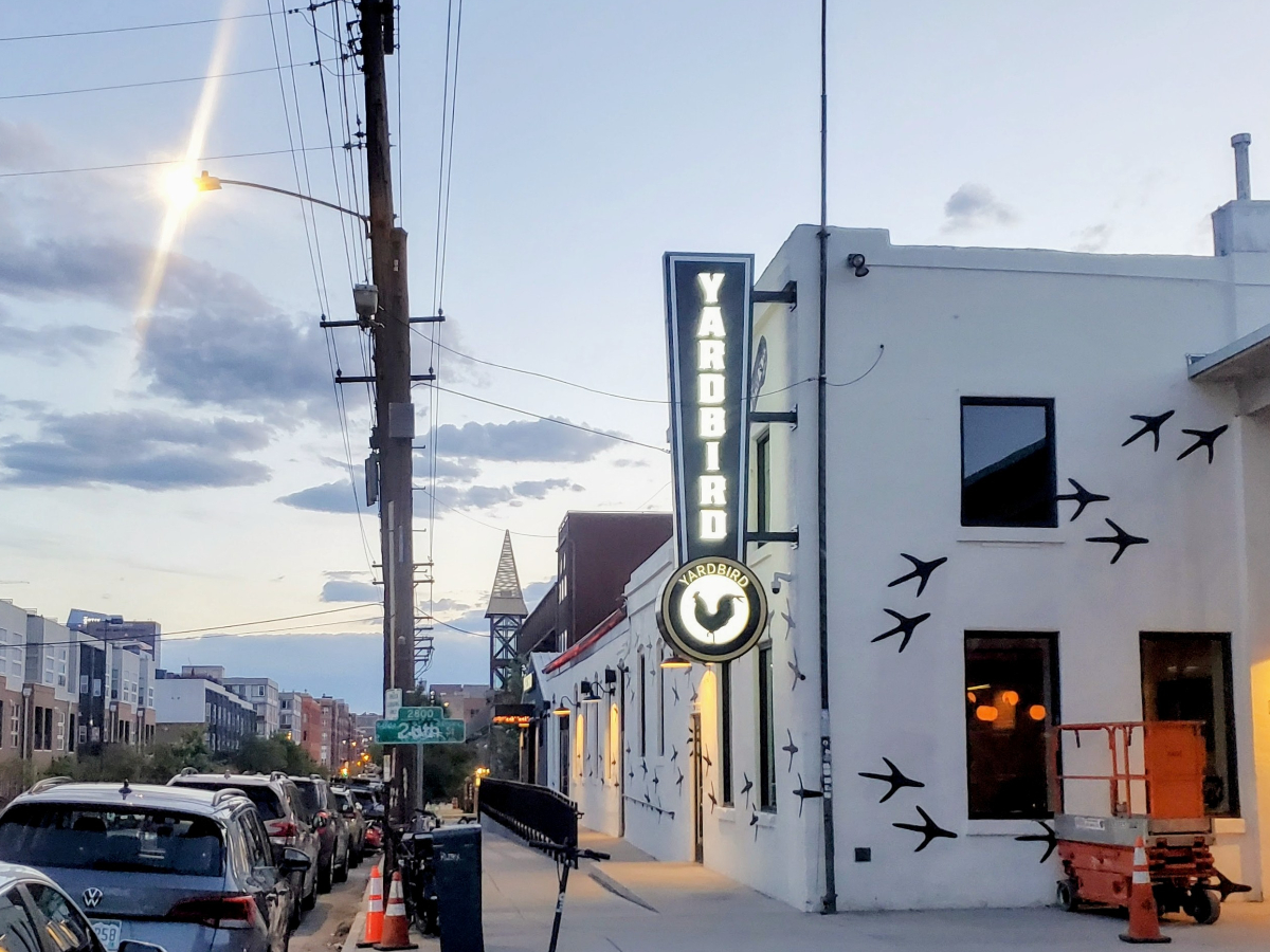 "yardbird" sign on a building