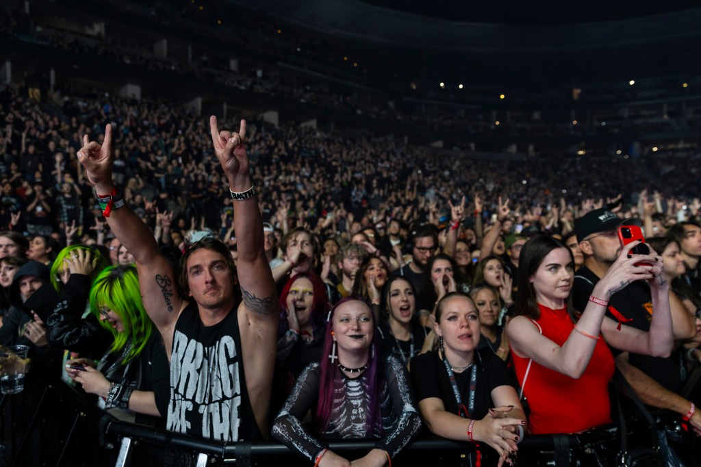 The crowd for Bring Me The Horizon at Ball Arena in Denver, Colorado.