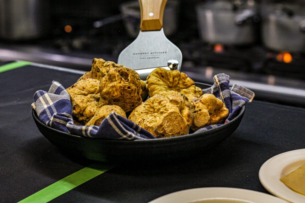 a bowl of white truffles