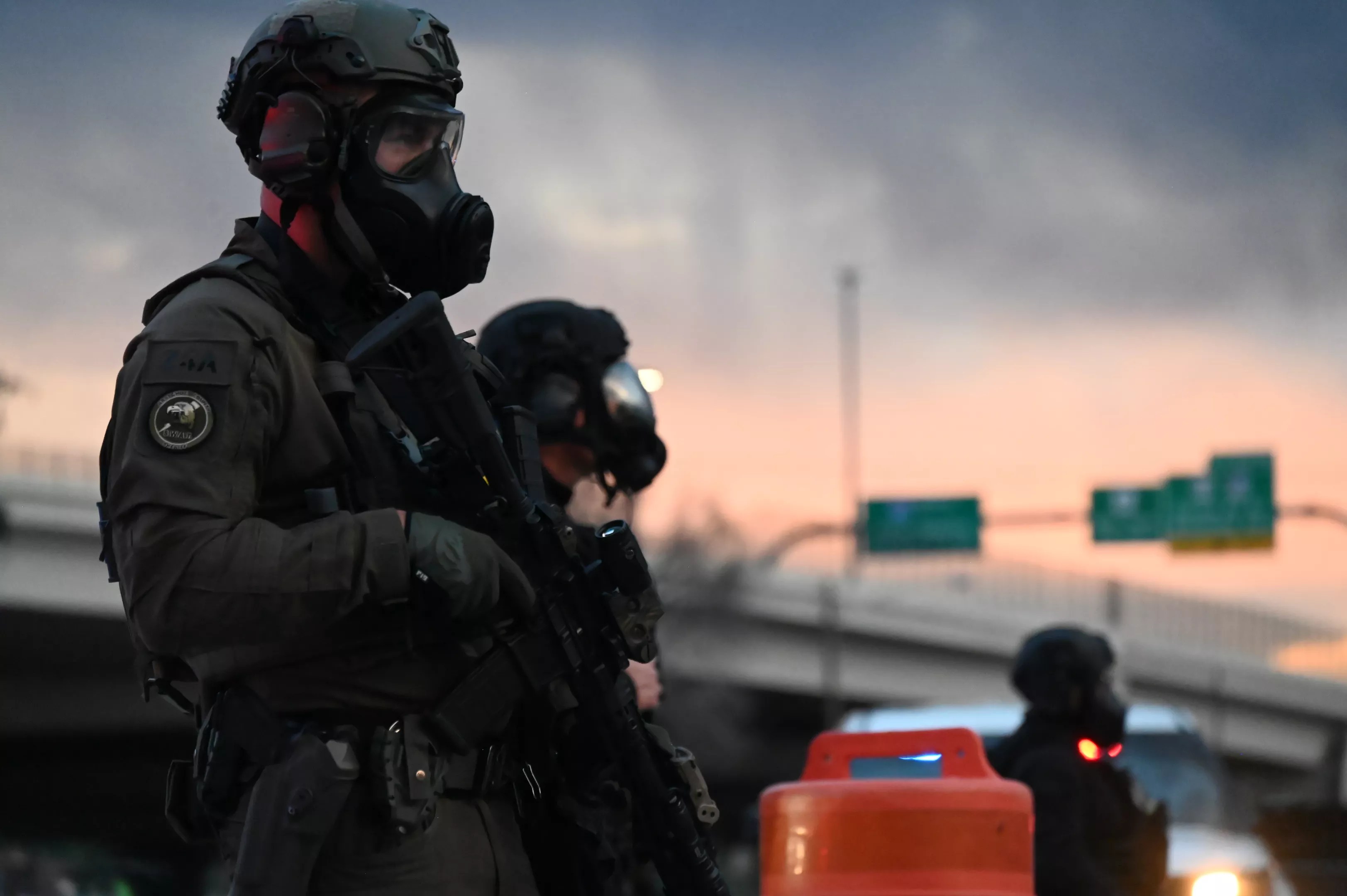trooper in riot gear