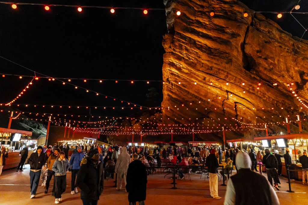 A photo showing the top of Red Rocks.