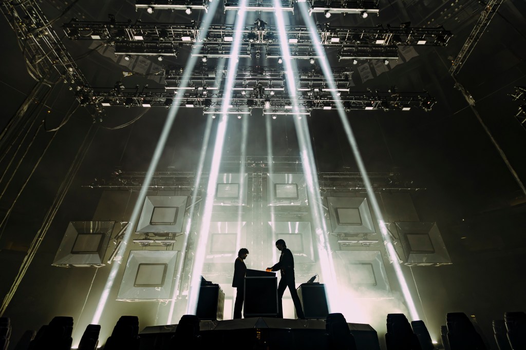 Justice performing live at Ball Arena in Denver, Colorado on Saturday, November 1, 2025.