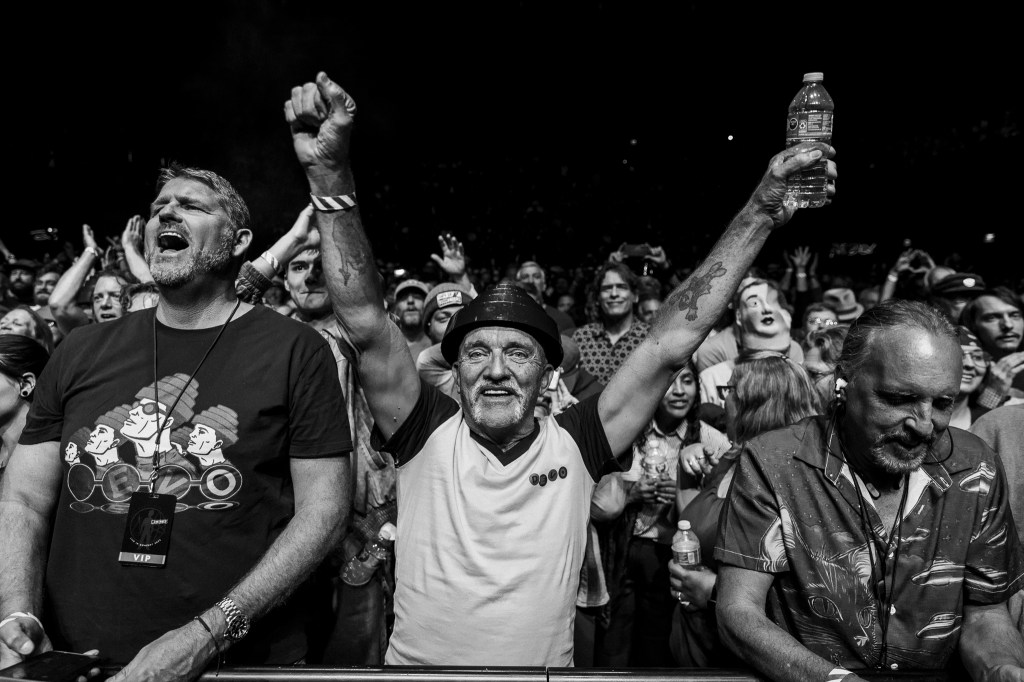 A crowd shot during DEVO at Mission Ballroom.