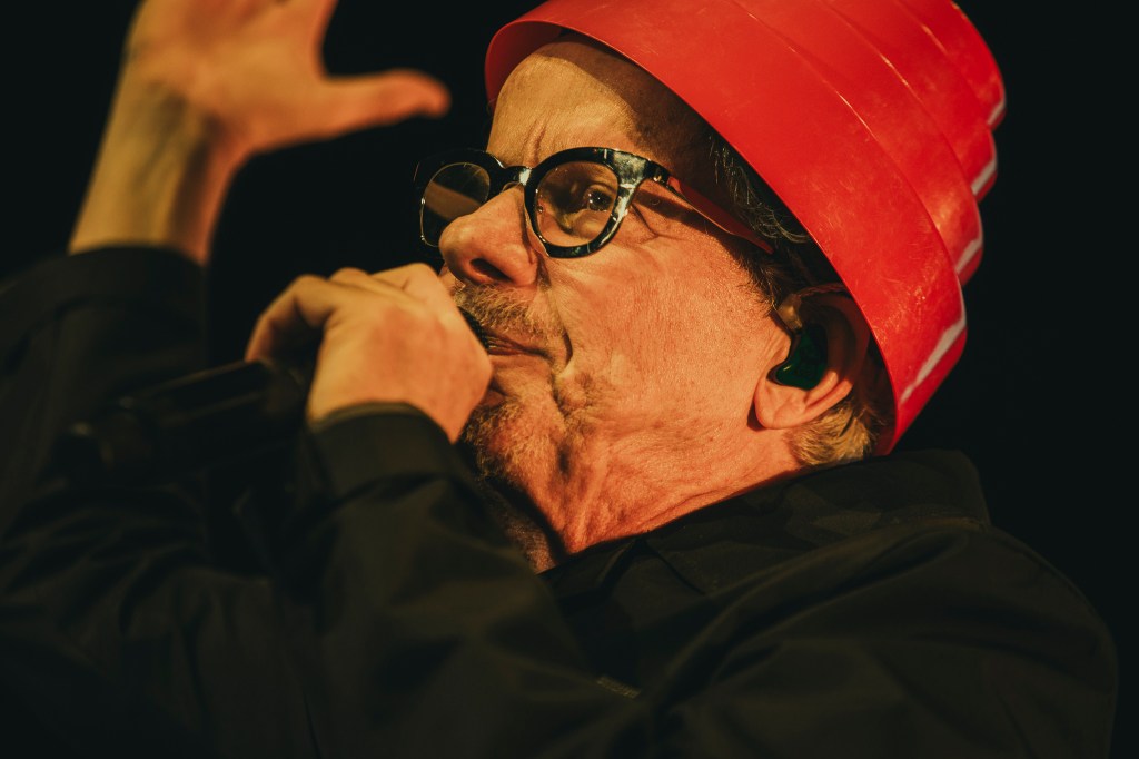 DEVO on stage at Mission Ballroom performing live on Thursday, November, 13.
