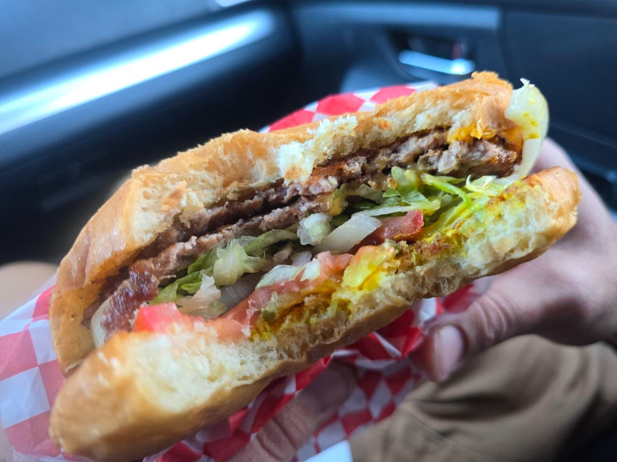 burger with bites taken out