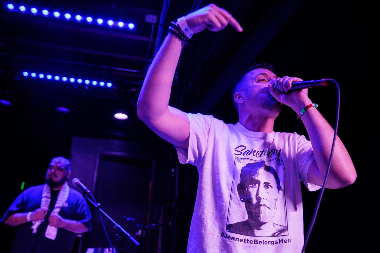 hip-hop duo on stage