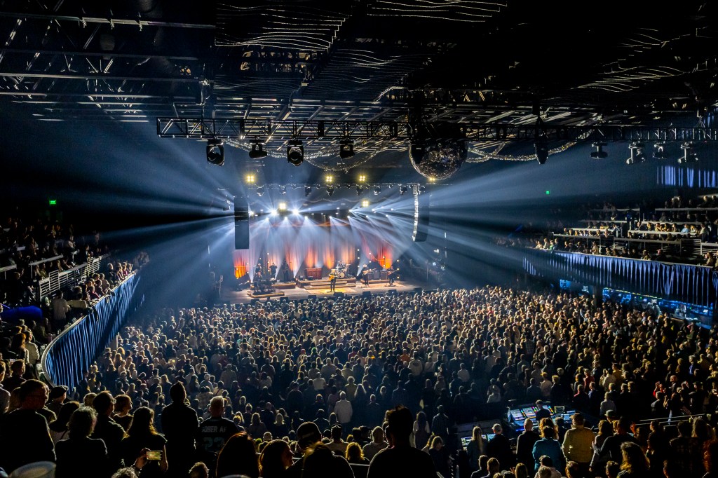 Nathaniel Rateliff & The Night Sweats on stage at the Mission Ballroom in Denver, Colorado.