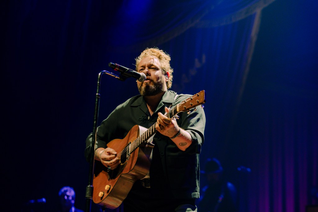Nathaniel Rateliff & The Night Sweats on stage at the Mission Ballroom in Denver, Colorado.