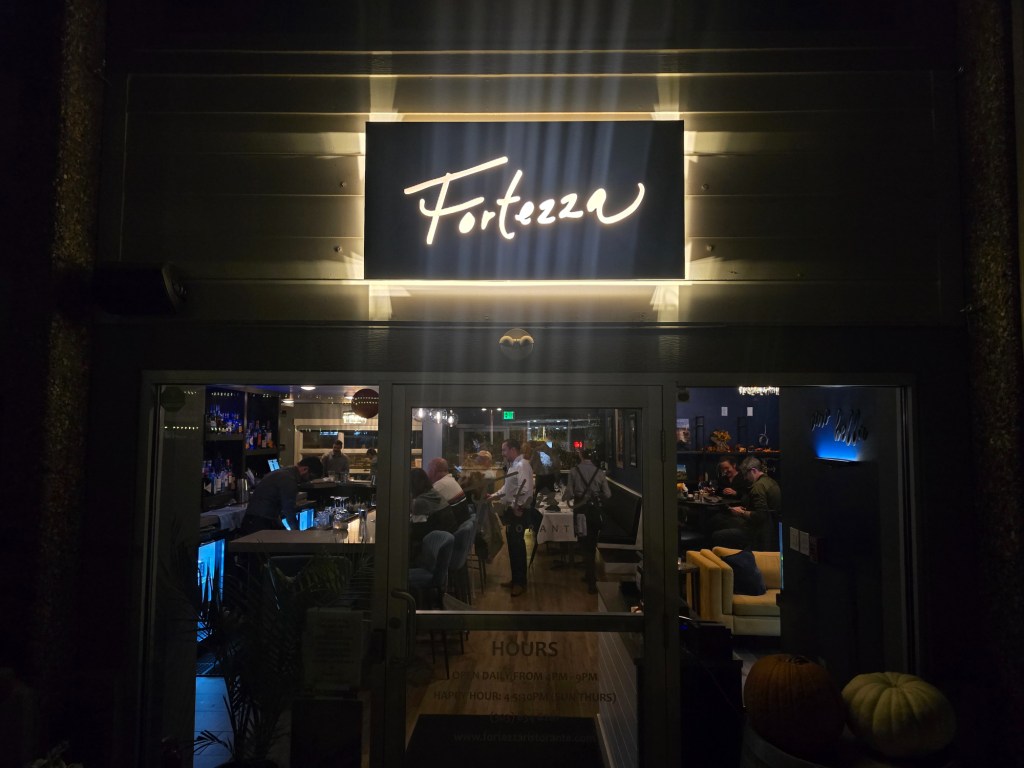 glowing restaurant sign