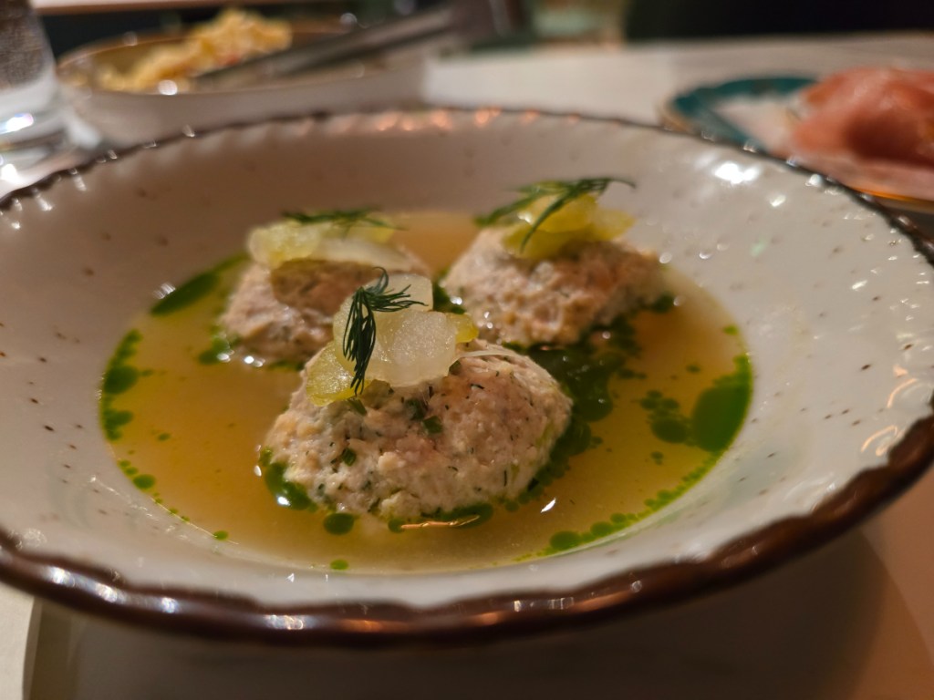 chicken meatballs in broth