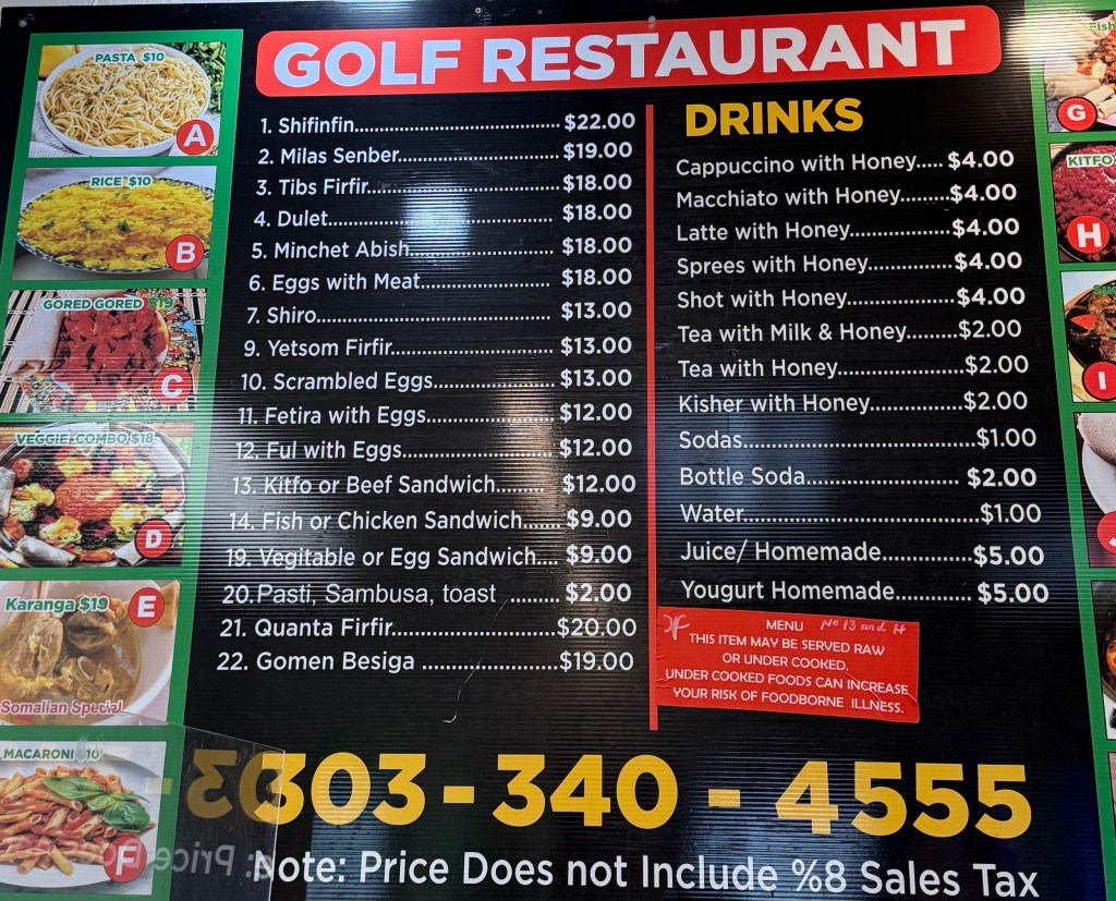 A menu poster