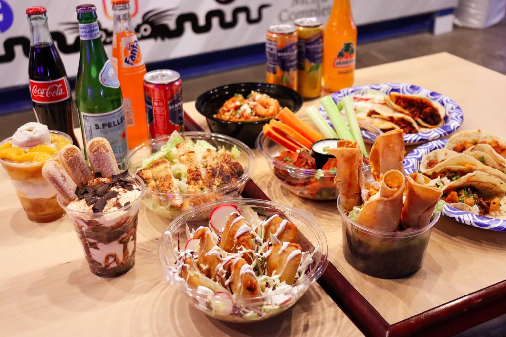 a variety of Mexican food on a table