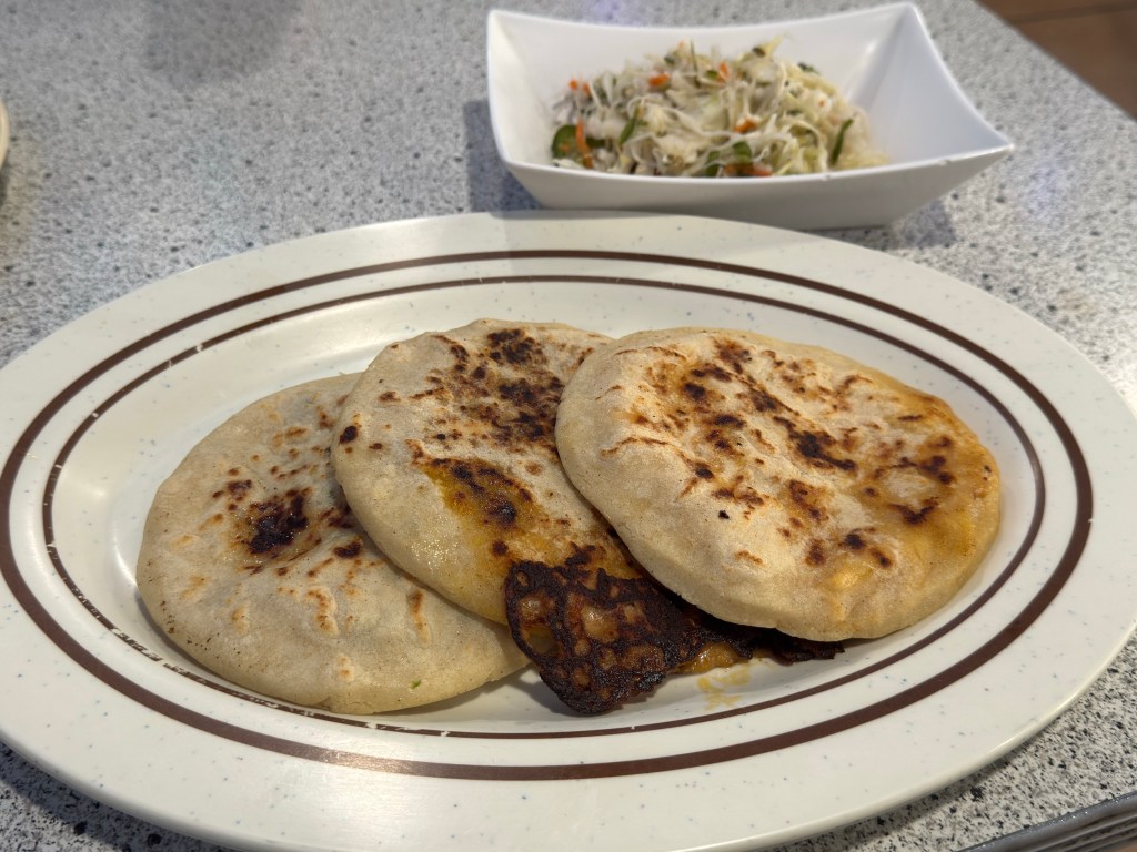 a plate of pupusas