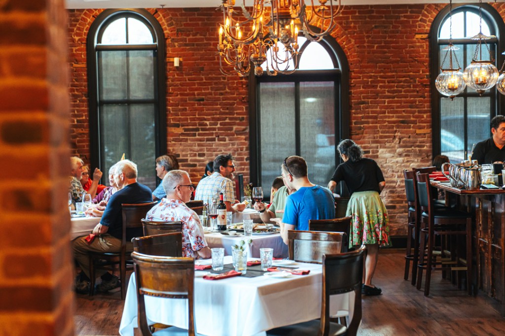 tables at a restaurant