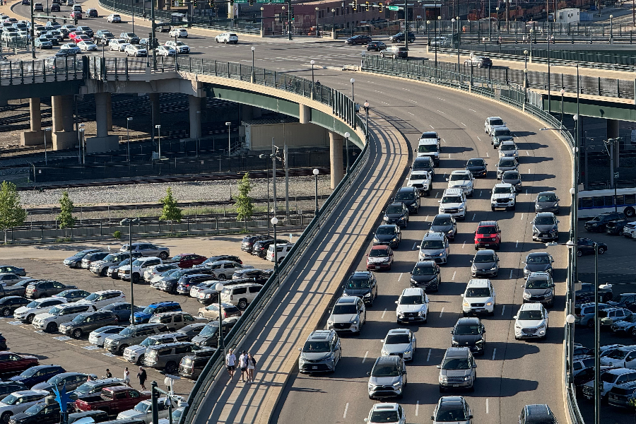 Denver highway traffic