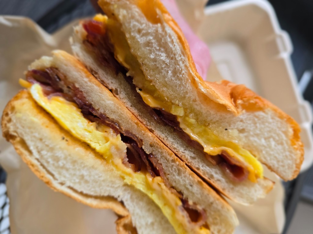 bacon, egg and cheese sandwich