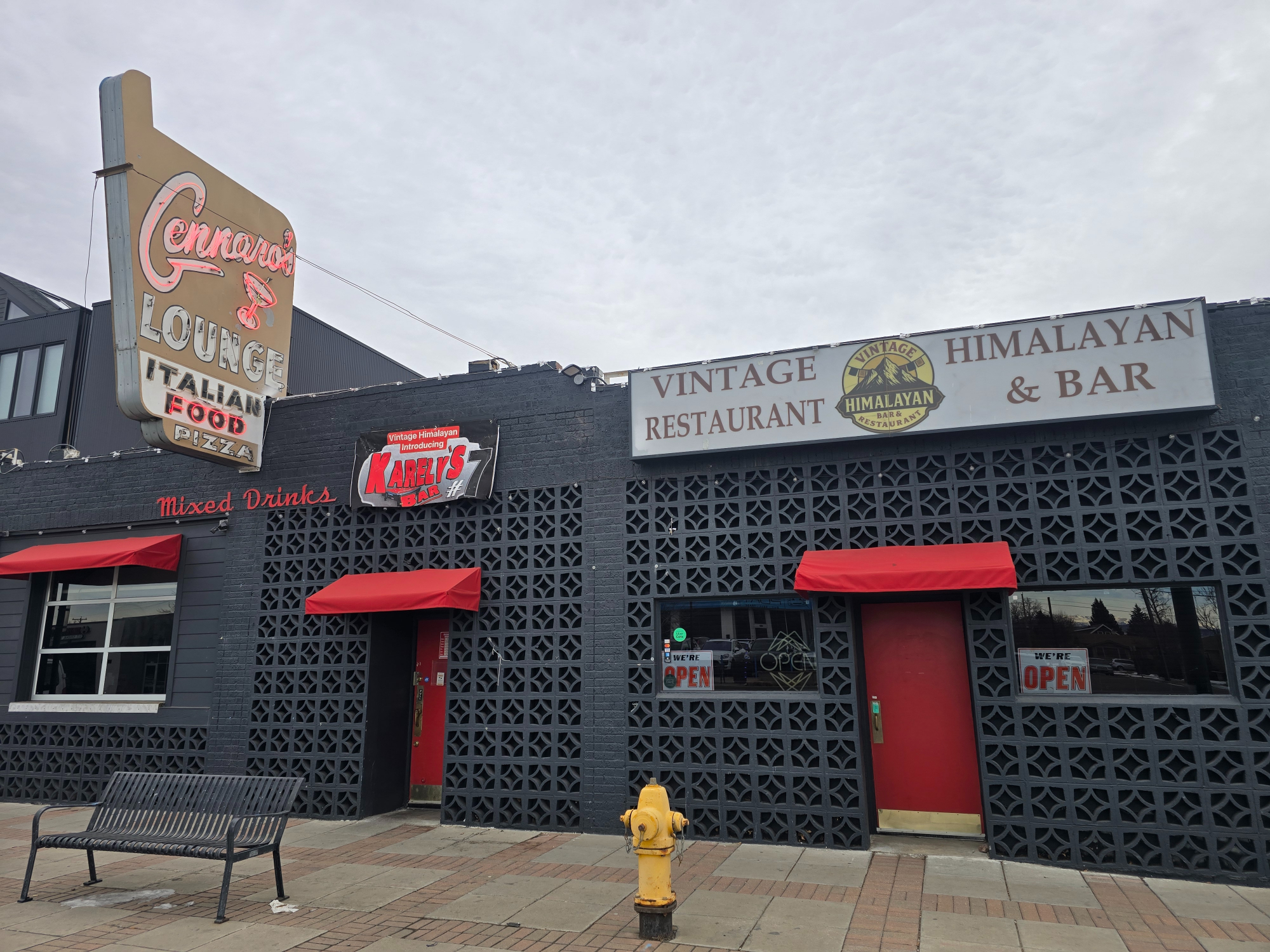 exterior of a black building