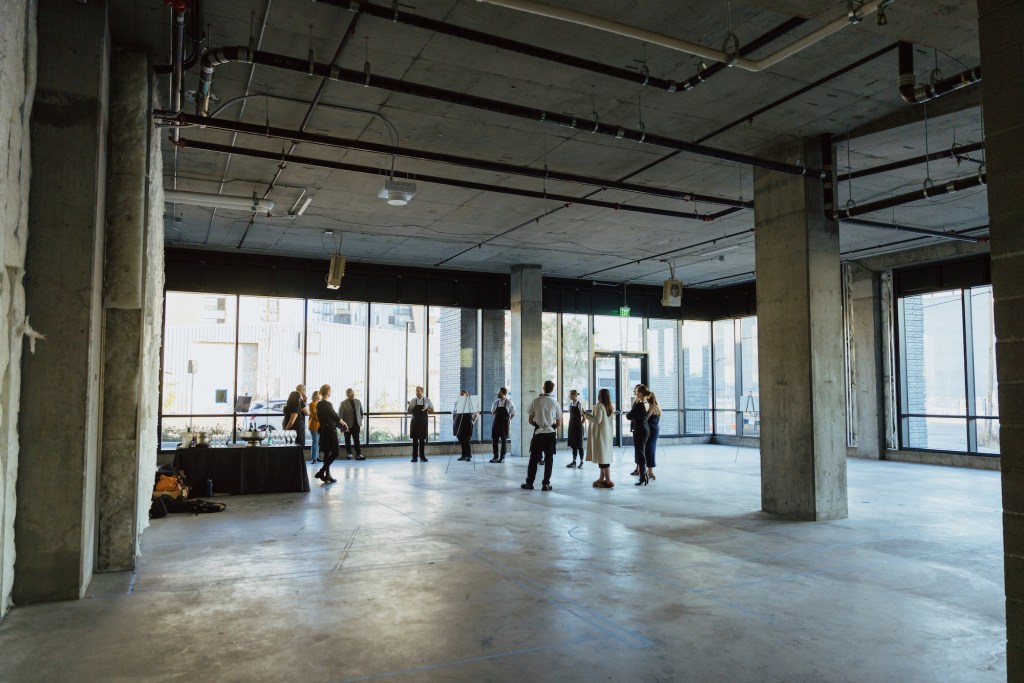 A pre-construction restaurant space