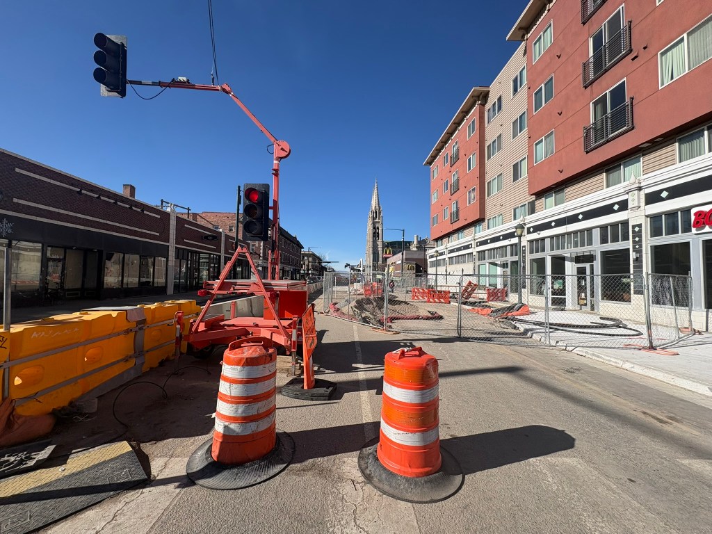 Construction on La Abeja's block