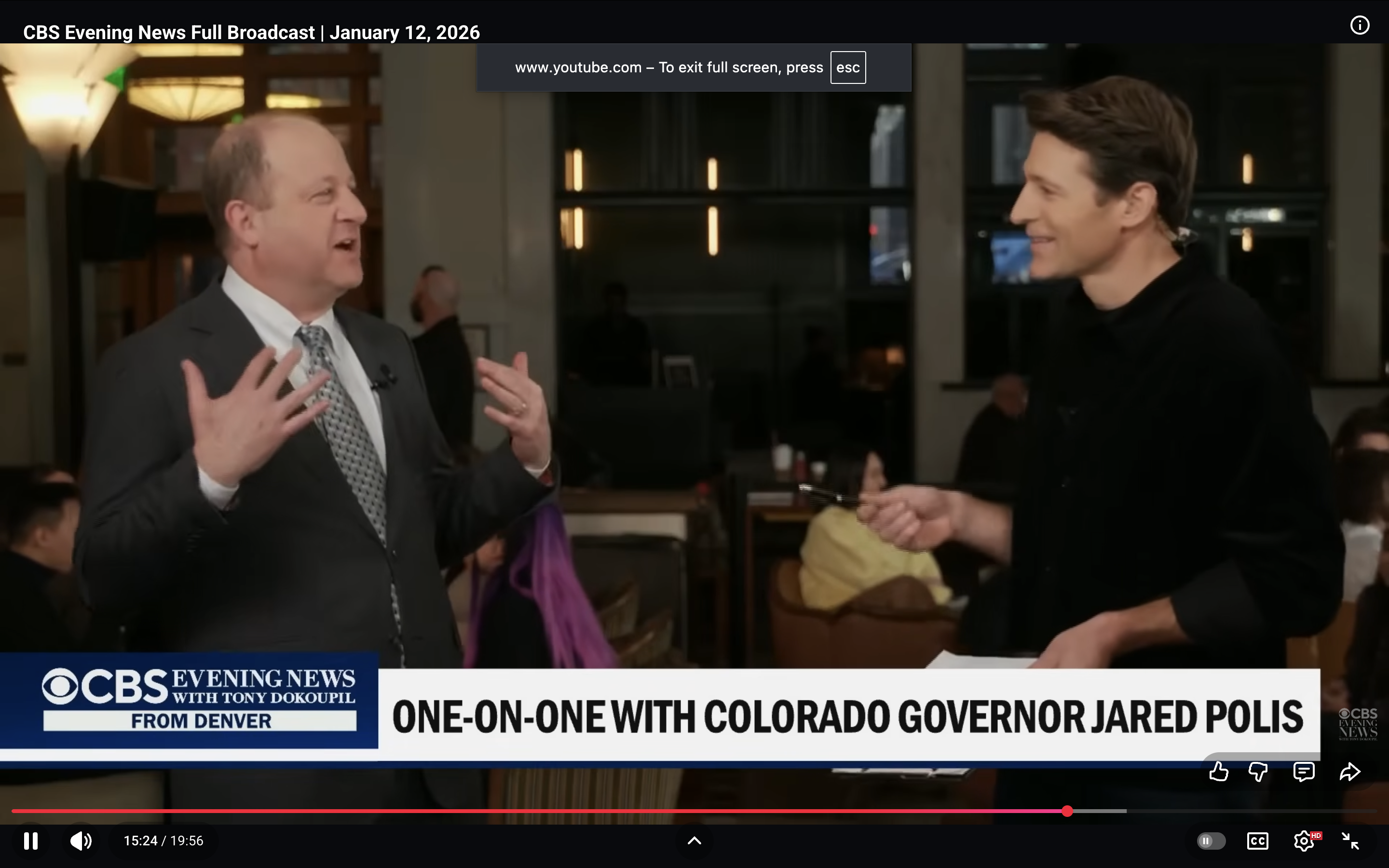 polis and CBS anchor