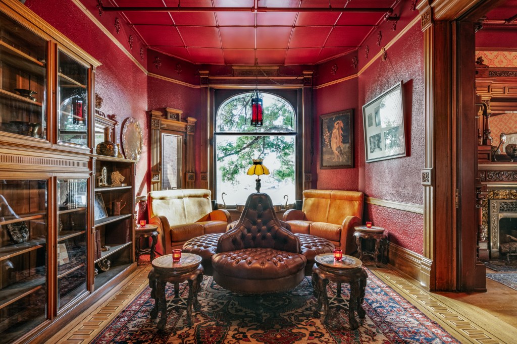The parlor at Urban Cowboy; boutique hotel and bar in Denver.