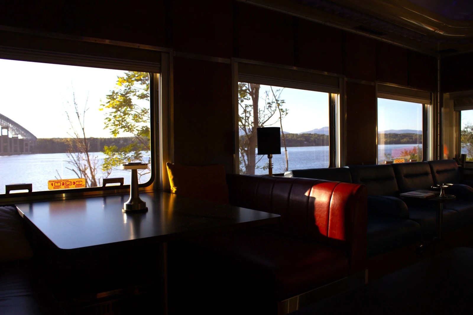 a view onboard the Evelyn Henry private train car