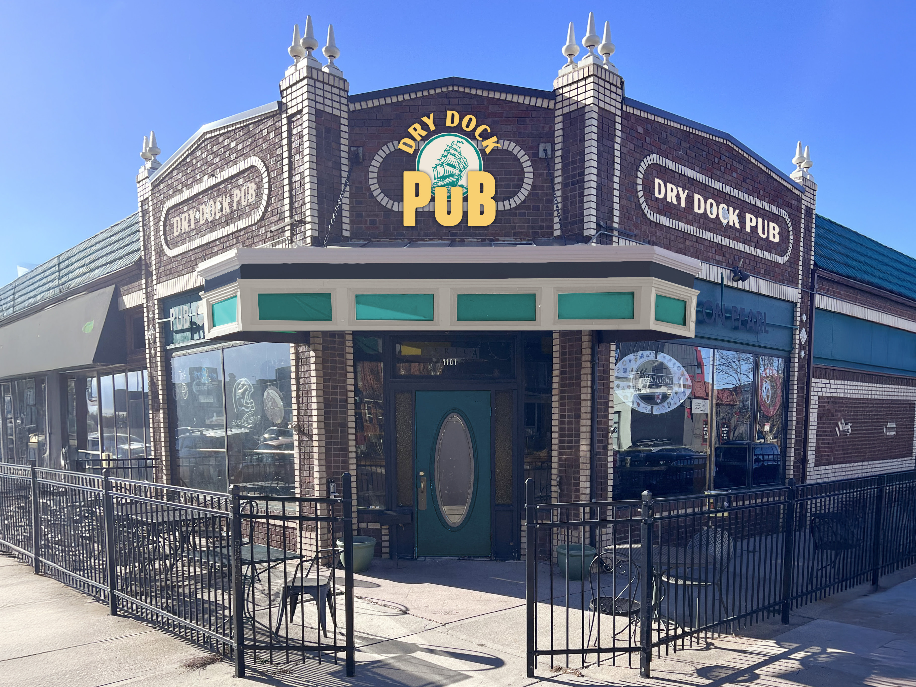 exterior of brick building