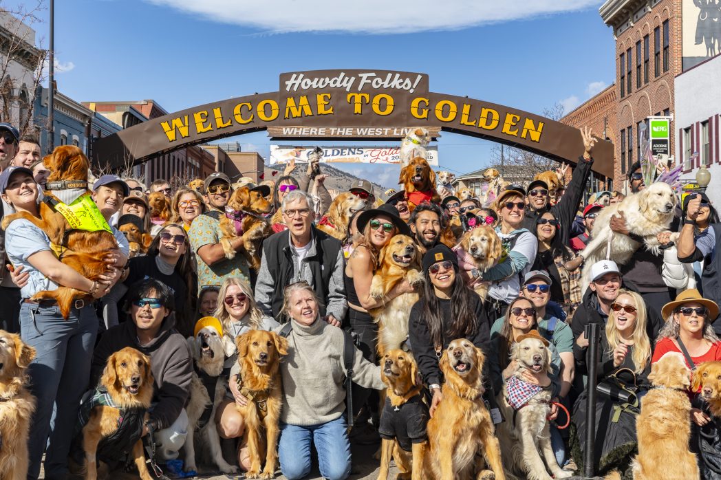 People gather in Downtown Golden, Colorado, for the annual Golden's in Golden.