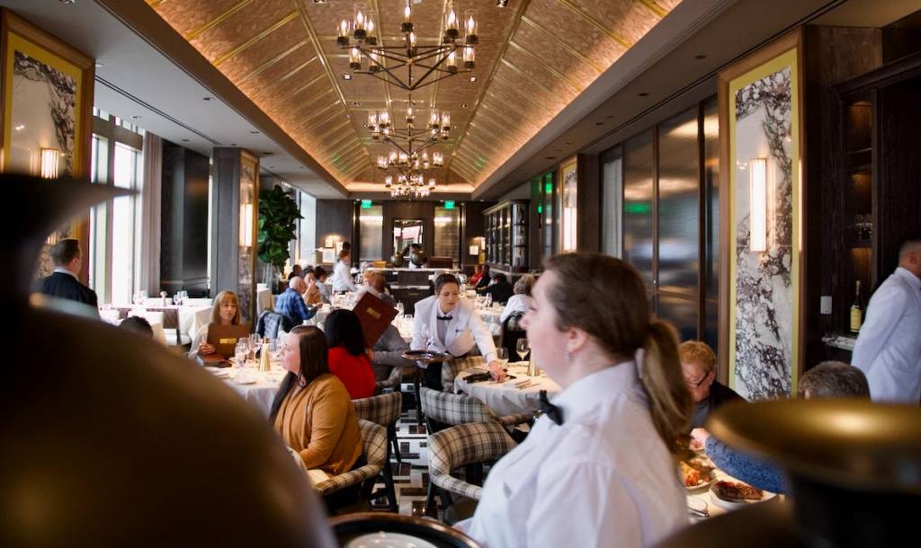 upscale restaurant dining room