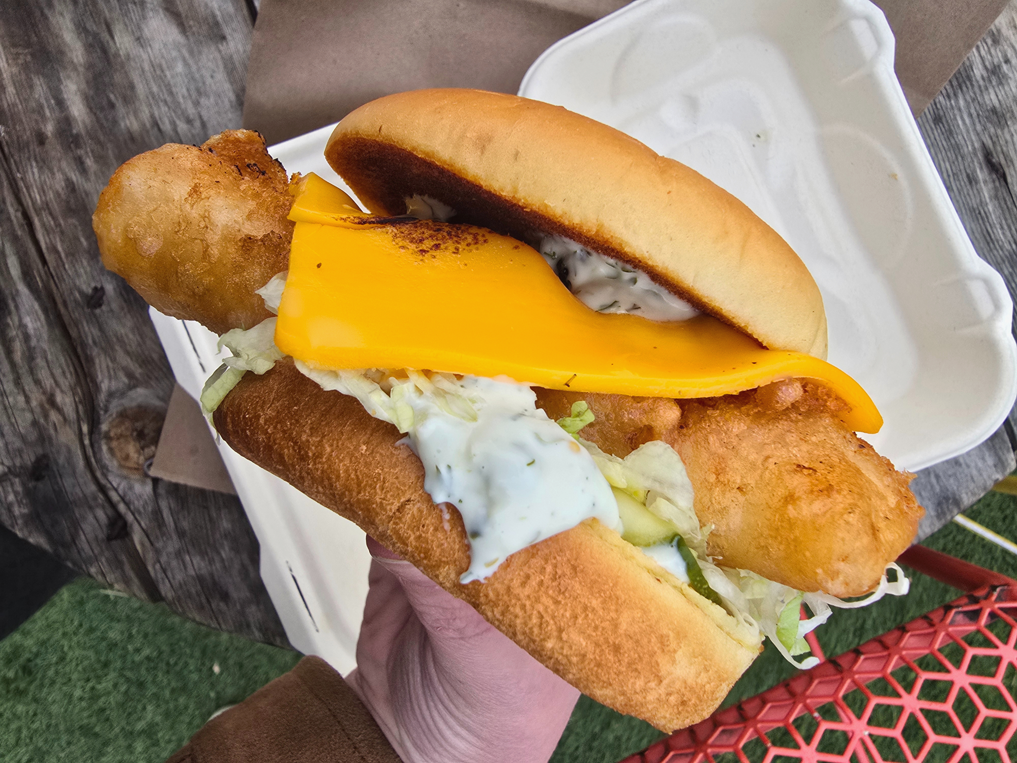 a fried fish sandwich