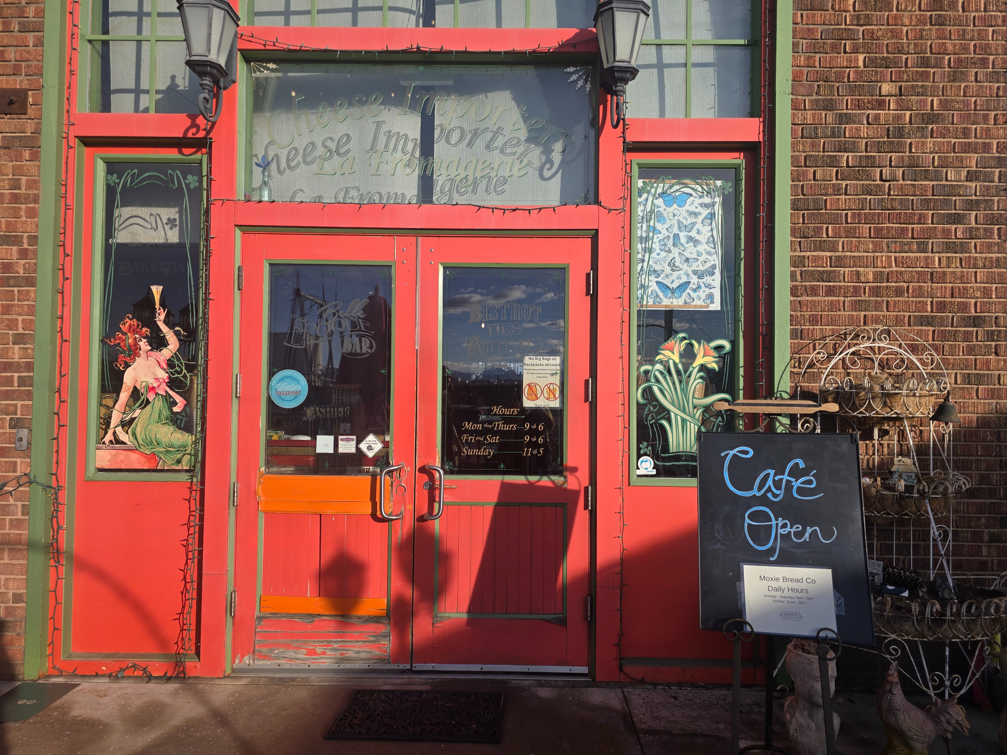 building with a red door