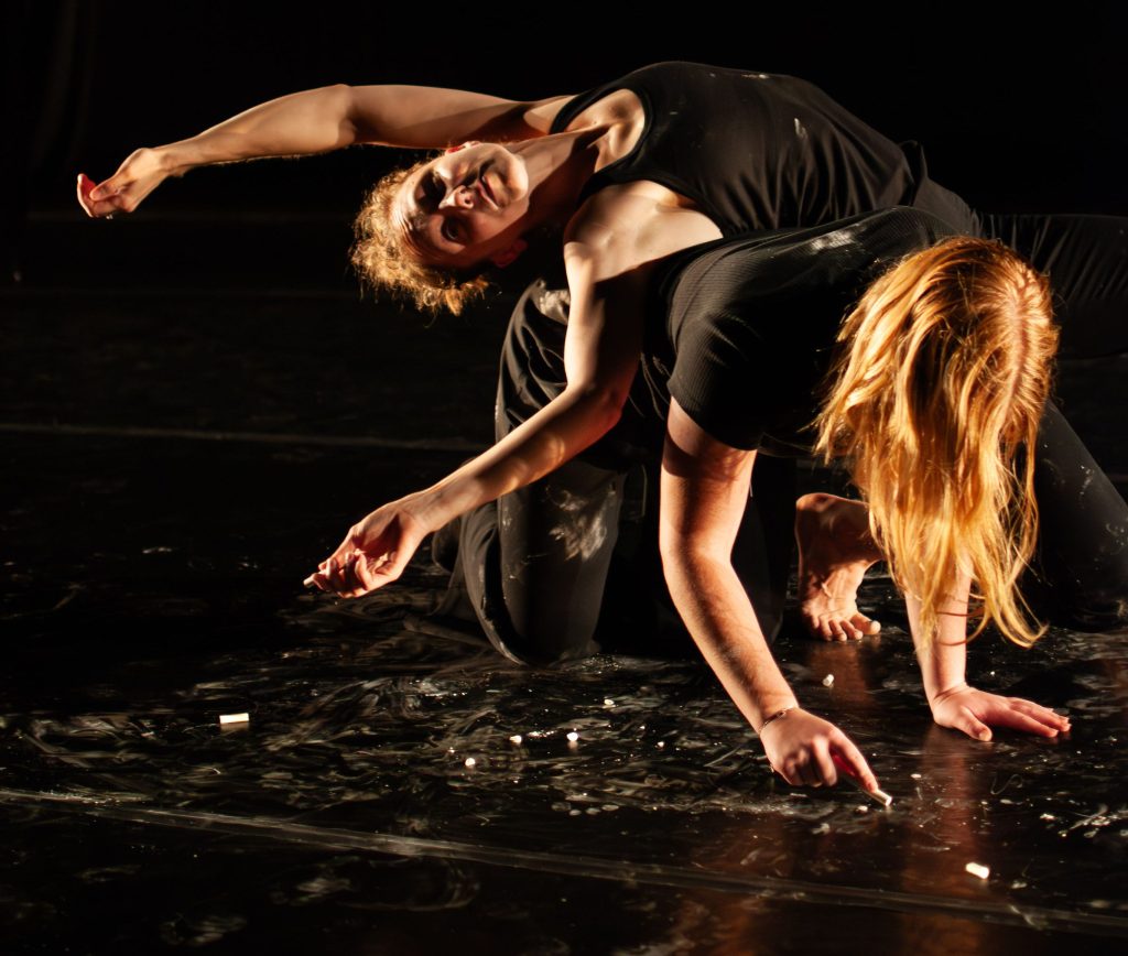 Two woman dance