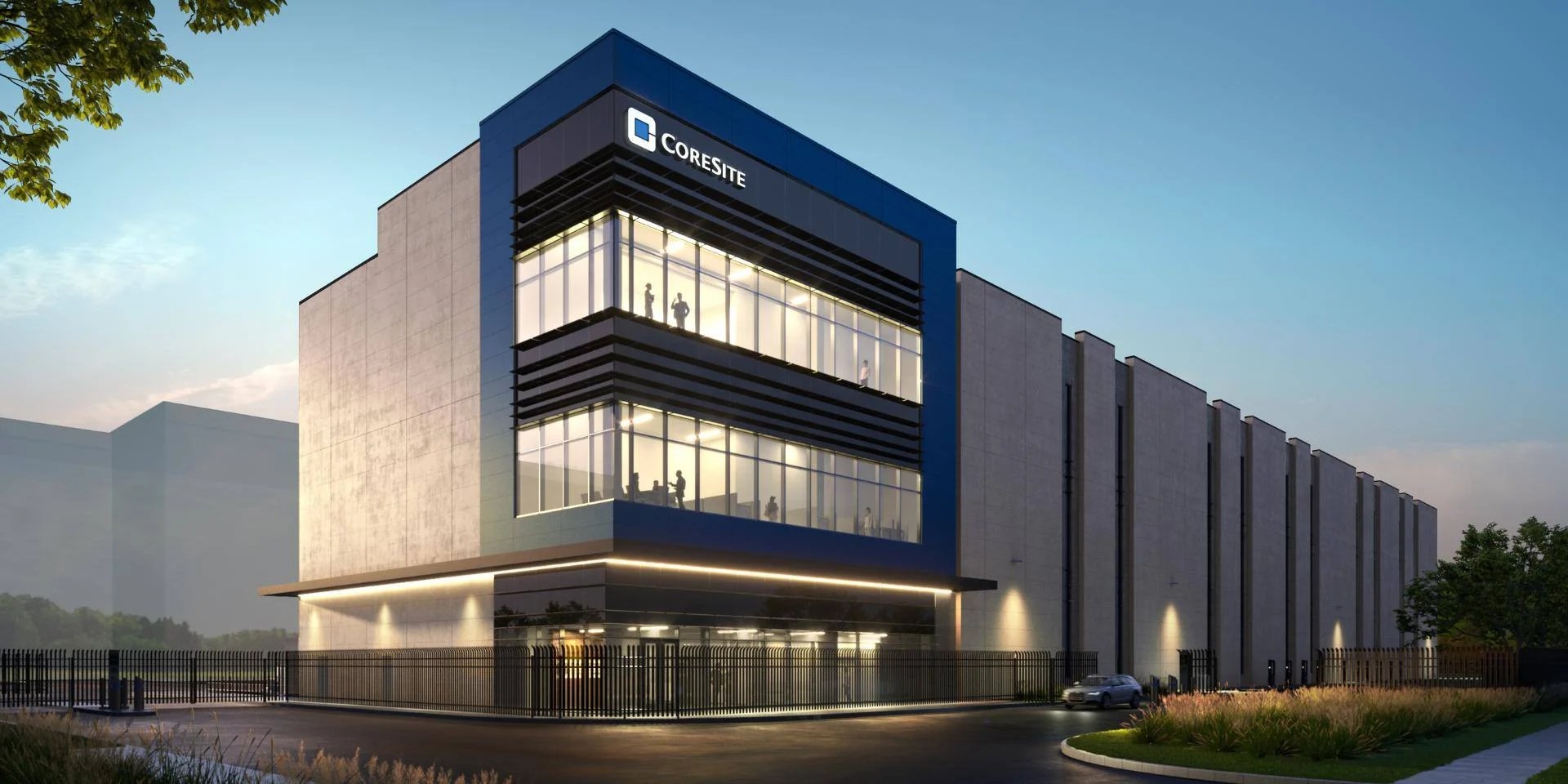 exterior of big Denver data center
