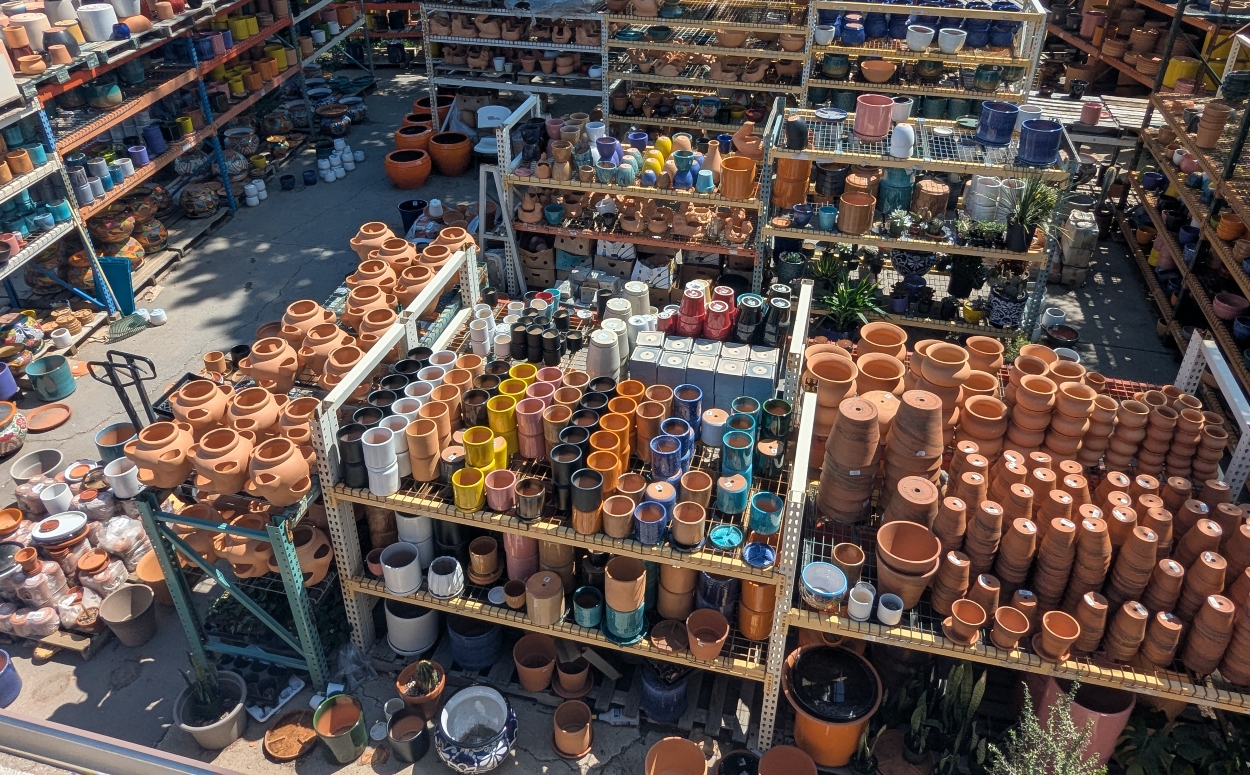 Pots for sale at A House of Pots