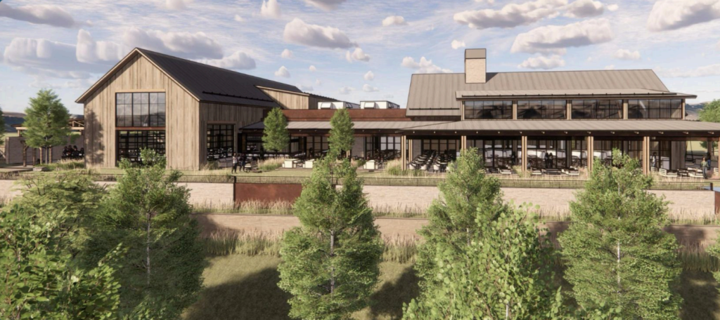 an artist rendering of a proposed restaurant