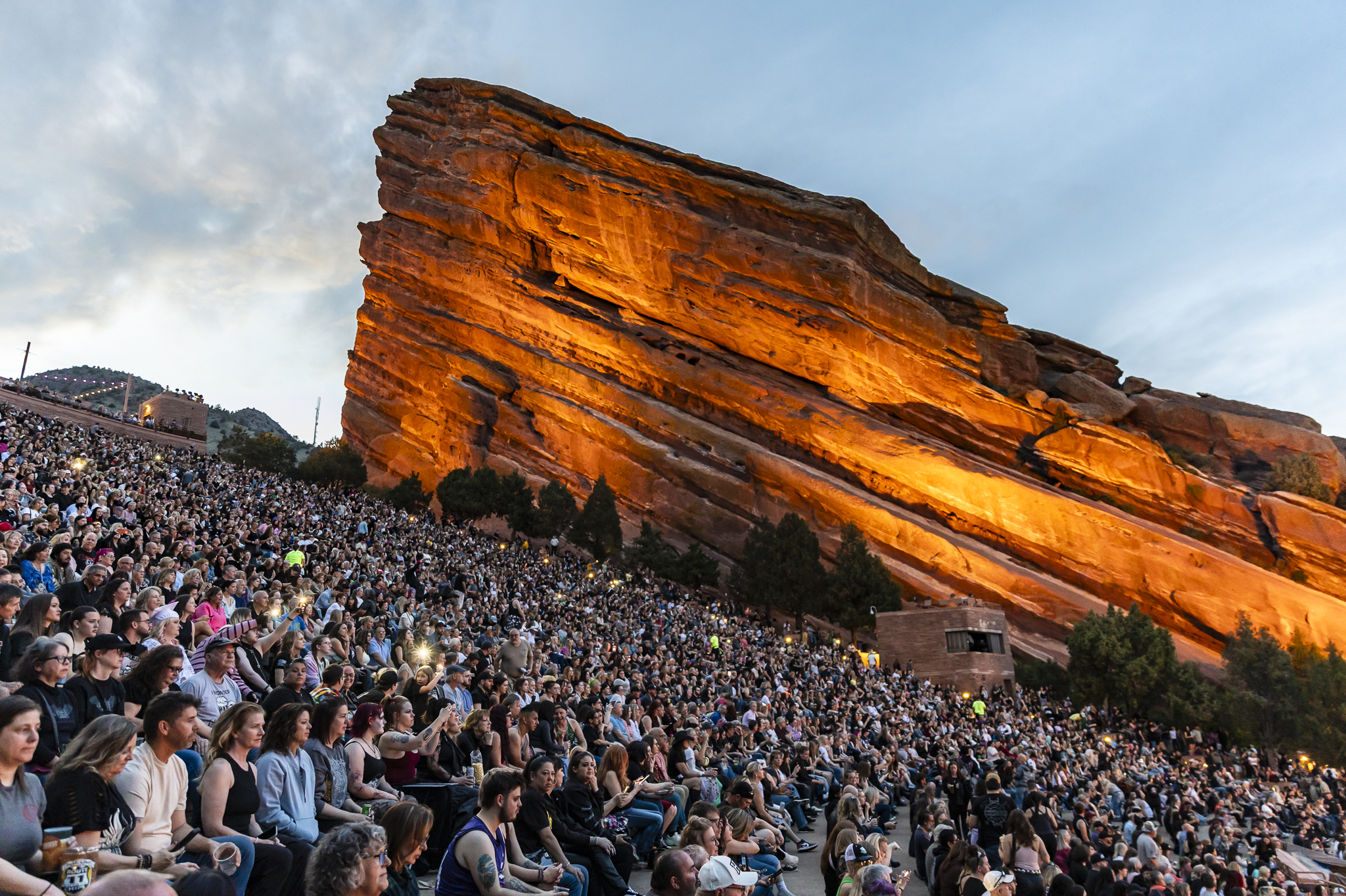 A packed Red Rocks crowd during Yungblud at Red Rocks Park and Amphitheater in Morrison, Colorado, on May 11.